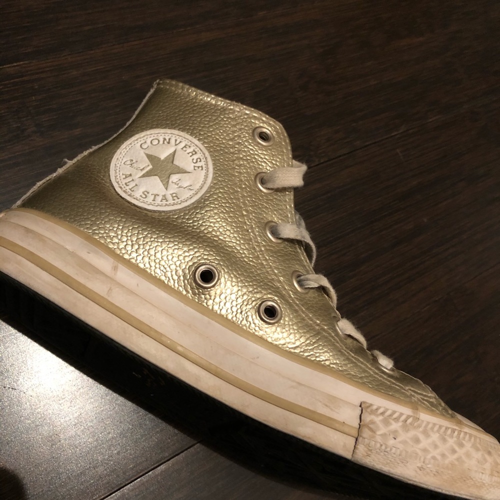 Converse Kids Gold Sneakers